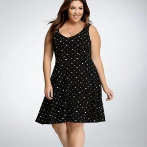 Torrid Sleeveless Cat Polka Dot Skater Dress
